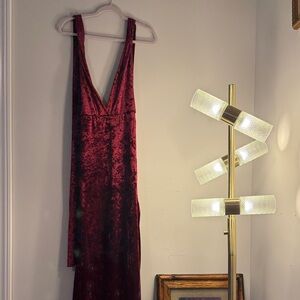 Lulu's Deep Red Velvet Gown